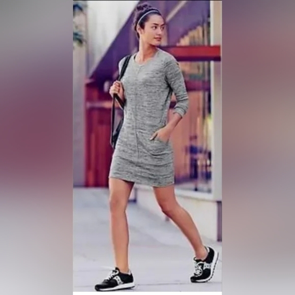 Athleta Destiny Techie Sweater Dress Heather Gray - Picture 11 of 11